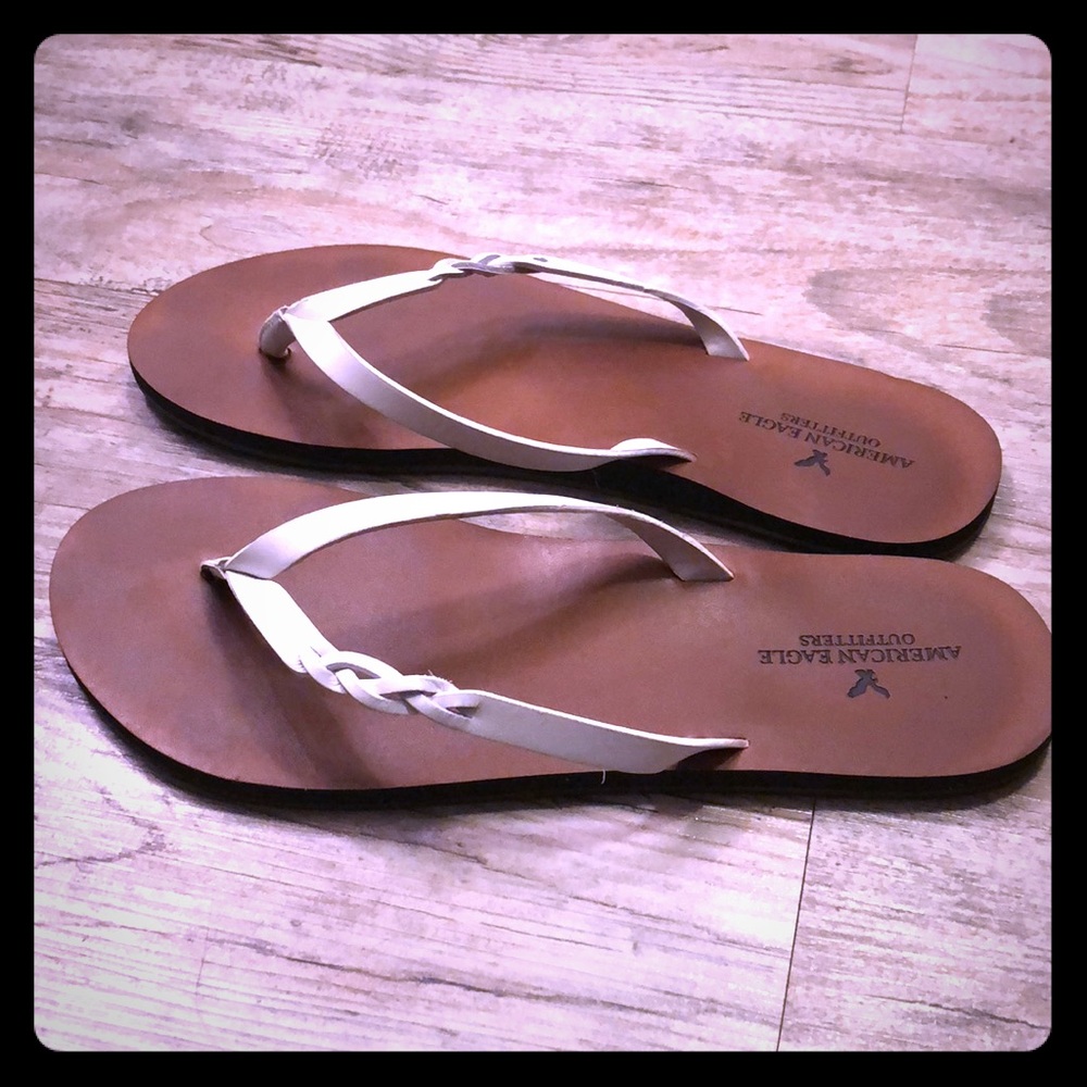 American Eagle White Sandals